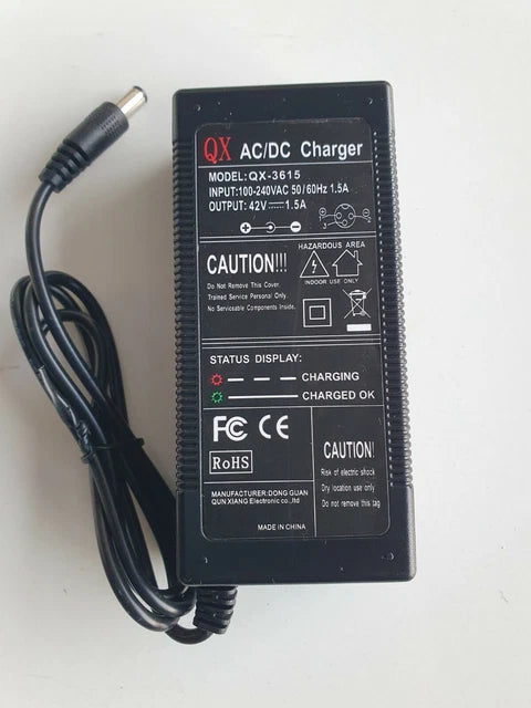 42V 1.5A 2A AC-DC Adaptor for Eco Folding Scooter R-250 Electric Battery Charger