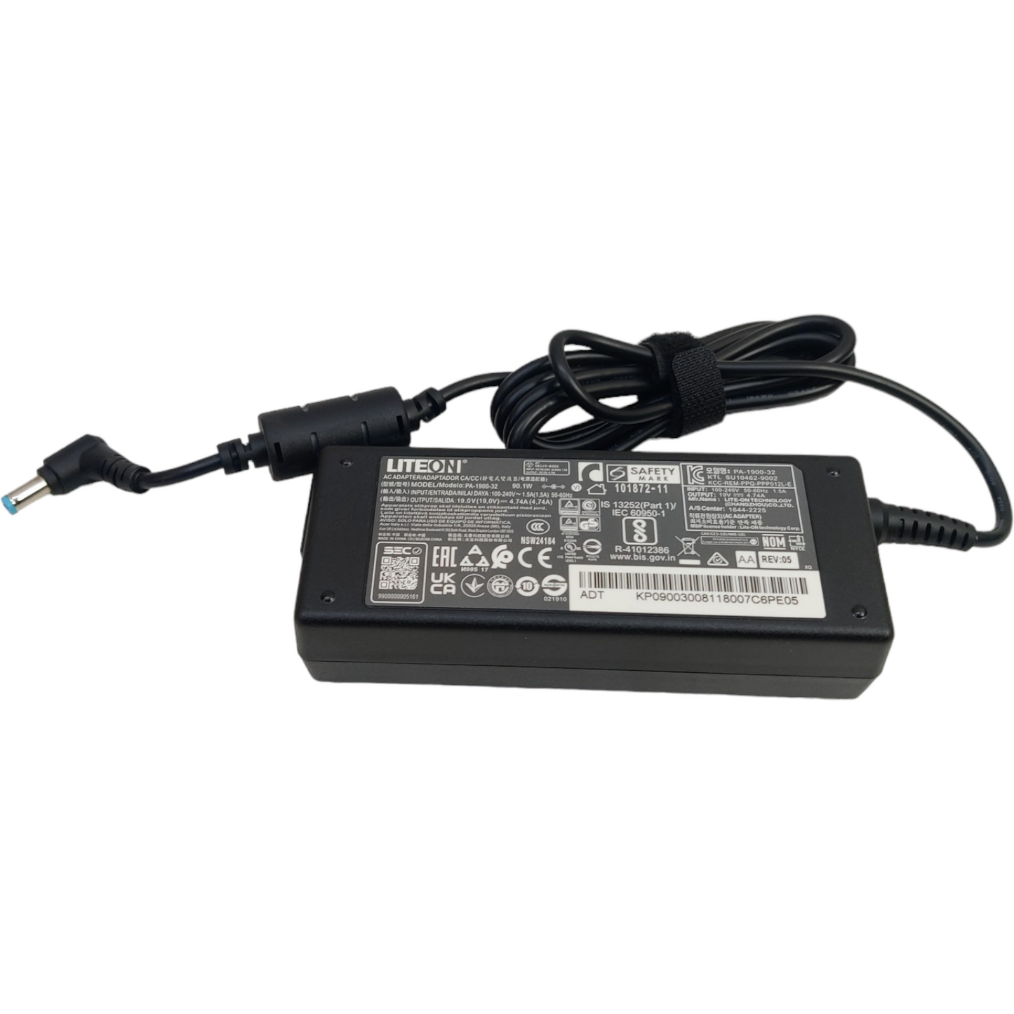 90w Genuine Acer Liteon Laptop Charger , 19V 4.7A, 5.5*1.7 Tip