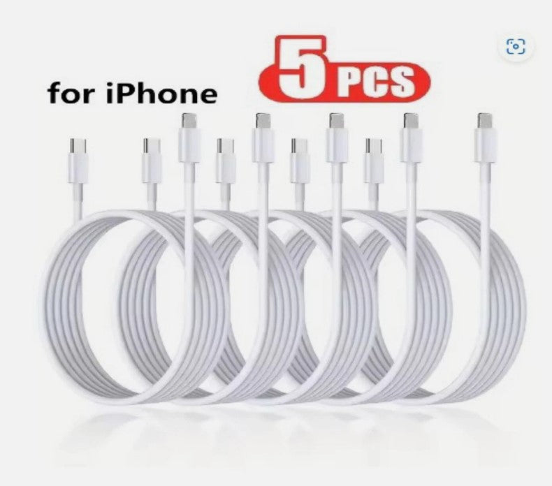 5 x Genuine Apple iPhone USB Type C to Lightning Fast Charging 1M