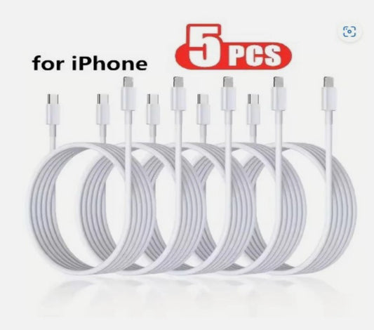 5 x Genuine Apple iPhone USB Type C to Lightning Fast Charging 1M