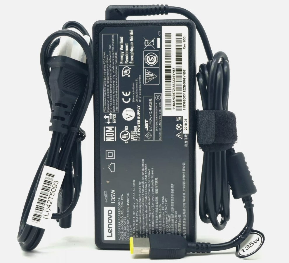 Genuine Lenovo 135W / 20V / 6.75A / Square Tip With Power Cable