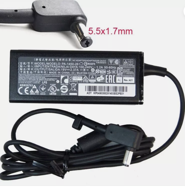 Acer Original Power Supply Charger 19V 2.37A (45W) 5.5mm * 1.7mm