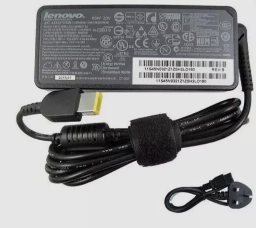 Original Lenovo Charger 20V - 3.25A - 65W Rectangle Tip