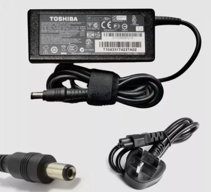 Original Toshiba Laptop Charger 65W 19V 3.42A With Power Lead 5.5*2.5 mm