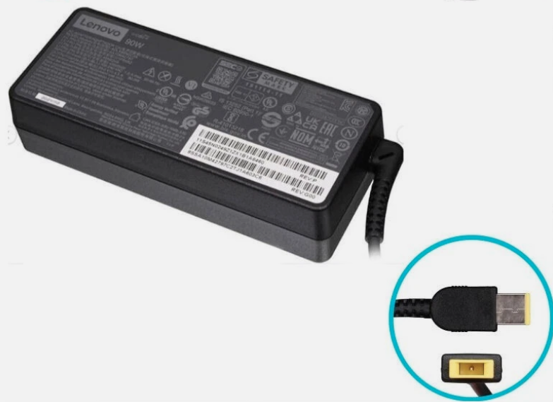 Genuine 90W LENOVO AC CHARGER ADAPTER RECTANGLE USB PIN 20V - 4.5 A