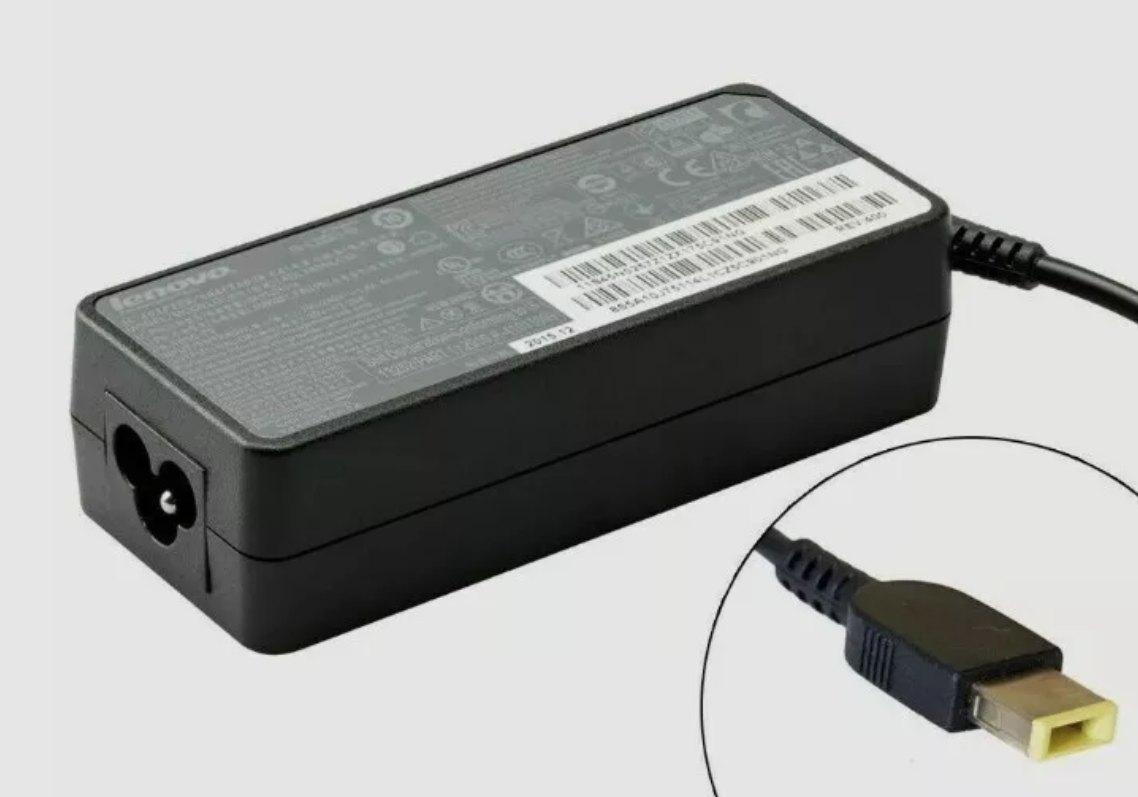 GENUINE LENOVO LAPTOP CHARGER 20V - 2.25A, 45W RECTANGLE TIP WITH POWER LEAD