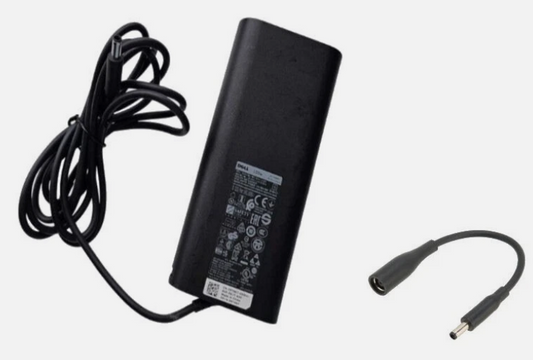Original DELL 90W 19.5V 4.62A  CHARGER WITH ADAPTER  (SMALL PIN) 4.5mm * 3mm