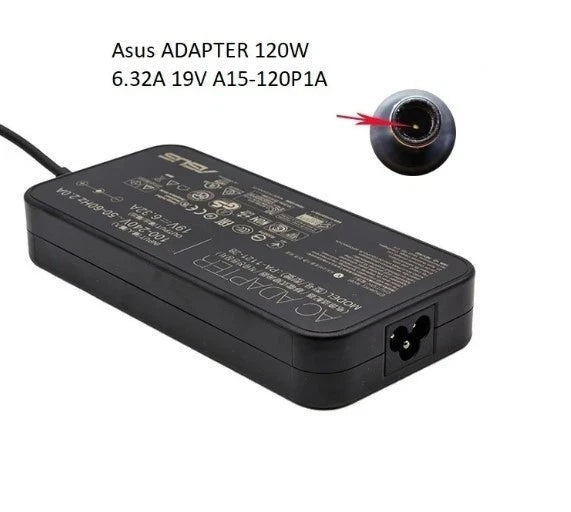 Genuine ASUS Adapter Charger 19V 6.32A 120W Pin : 4.5mm x 3.0mm