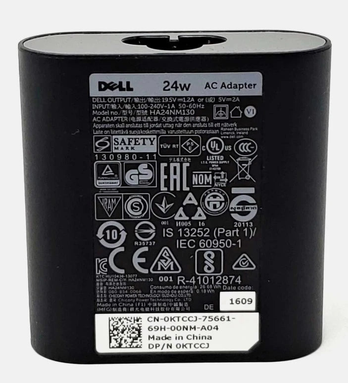 Genuine Dell Venue 11 8 7 Pro Tablet Micro USB 24W AC Power Adapter Charger