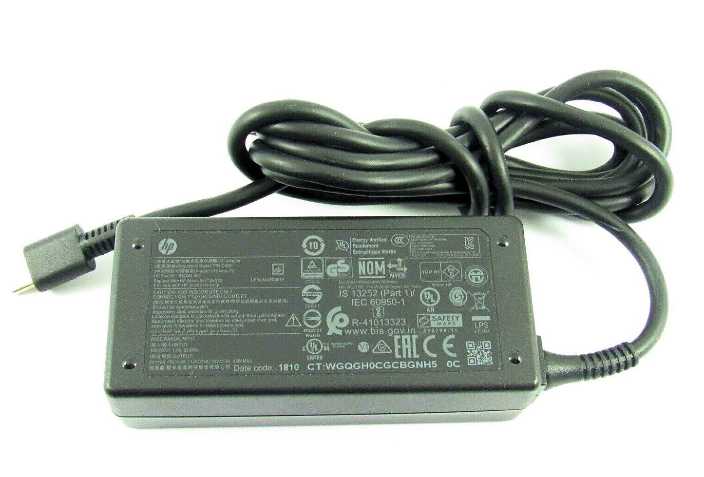 Original HP 65W USB-C Type C Fast Charging AC Adapter with Power Lead