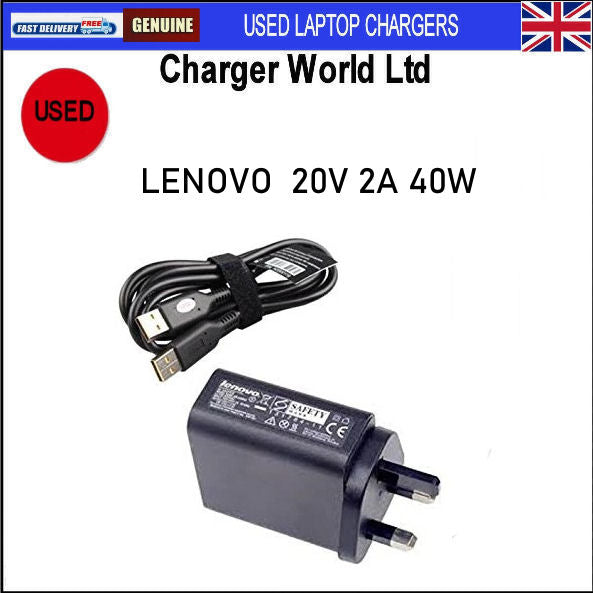 Genuine Lenovo Replacement Adapter Charger 20V 2A 40W(USB)