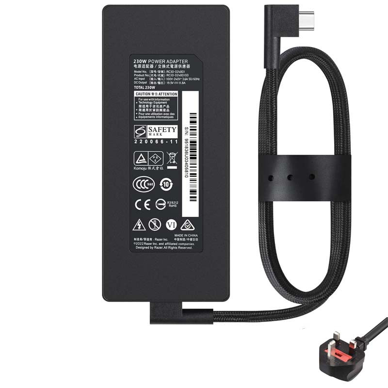 Genuine Razer 19.5V11.8A 230W Razer 3-Pin Tip AC Adapter Charger