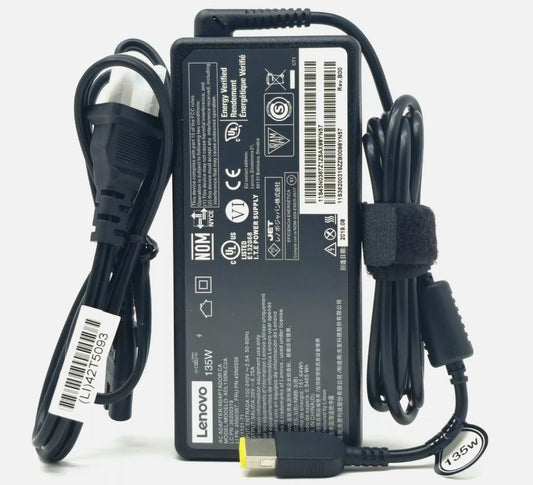 Genuine Lenovo 135W / 20V / 6.75A / Square Tip With Power Cable
