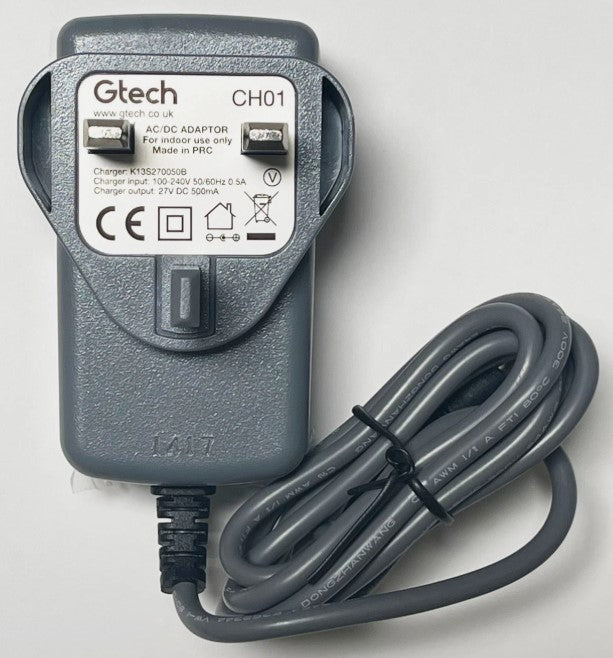 Genuine Grey Gtech Battery Charger CH01 For AirRam / ATF / DM & AR/HT Models