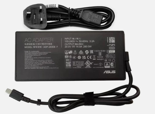 280W 20V Power Supply AC Adapter for ASUS TUF Gaming F16 FX608JMR-F16.I75060