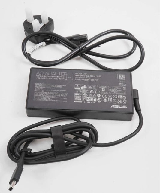 NEW ASUS A22-180P1A 20V 9.0A (180W) Rectangle Laptop Charger + Power lead