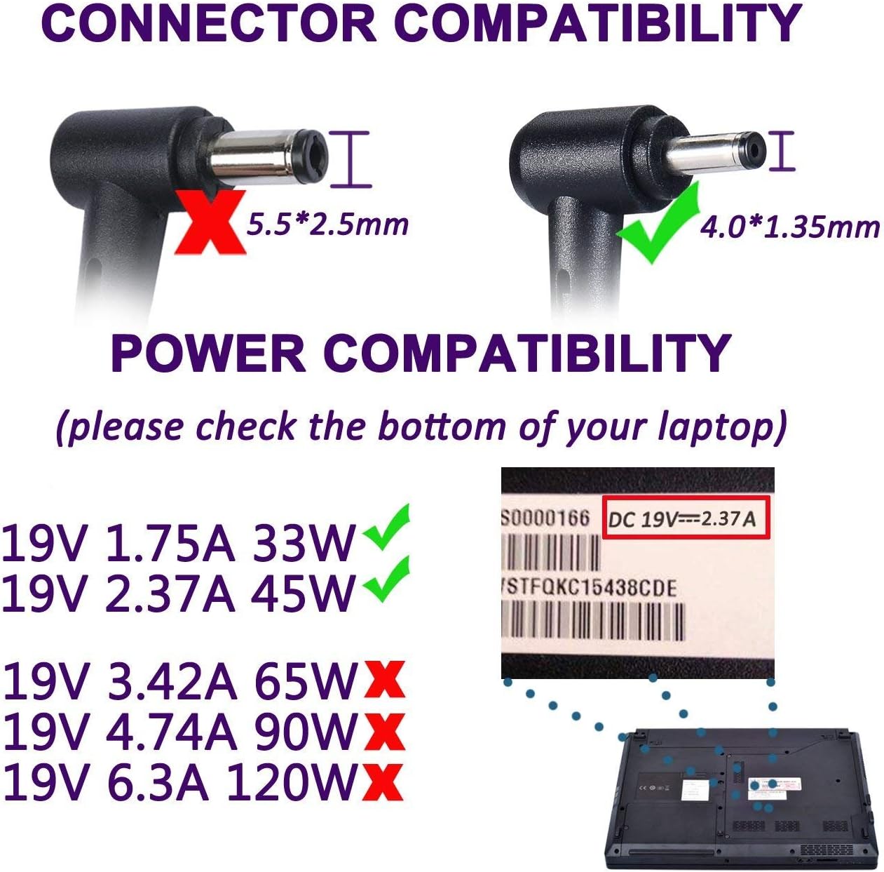 Original Asus AD883220 AC Adapter Charger 45W 5.5mm*2.5mm