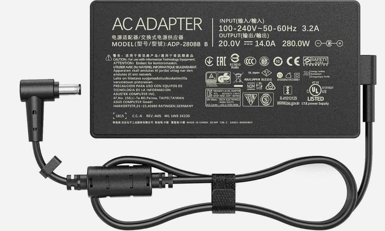 Original ASUS Charger Power Supply Model ADP-280EB B - 280W 20.0V 14.0A + Power