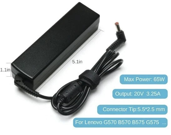 Genuine Original Lenovo Charger 19V 3.42A 65W 5.5mm * 2.5mm