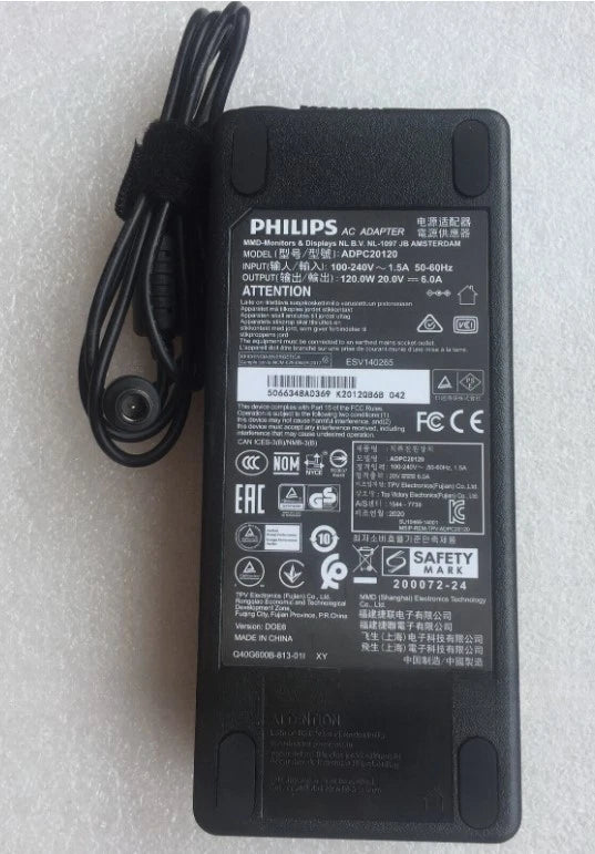 Original Philips AC Adapter ADPC20120 20V 6.0A Power Supply Charger 7.4mm*5.0mm