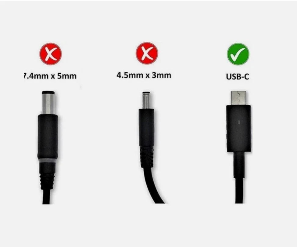 Genuine Original DELL Charger Type-C Power Supply AC Adapter 45W