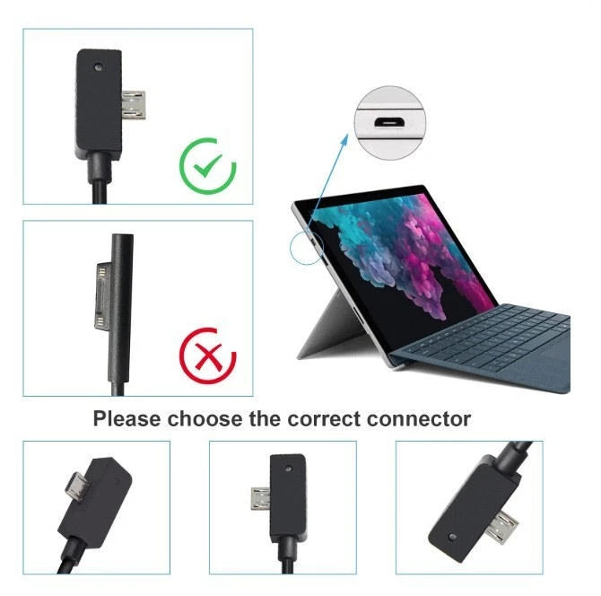 5.2V 2.5A AC Power Adapter Charger 13W and cable Cord for Surface 3 Tablet