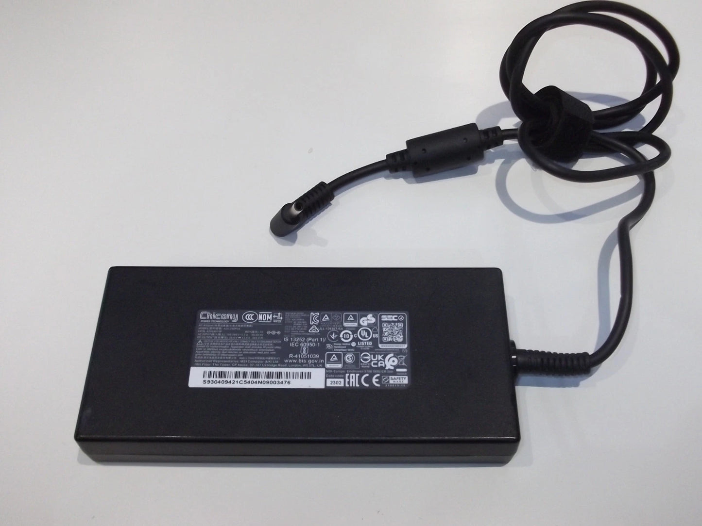 Chicony A20-240P2A 20V 12A 240W AC Adapter /Power Supply Charger for MSI Laptop