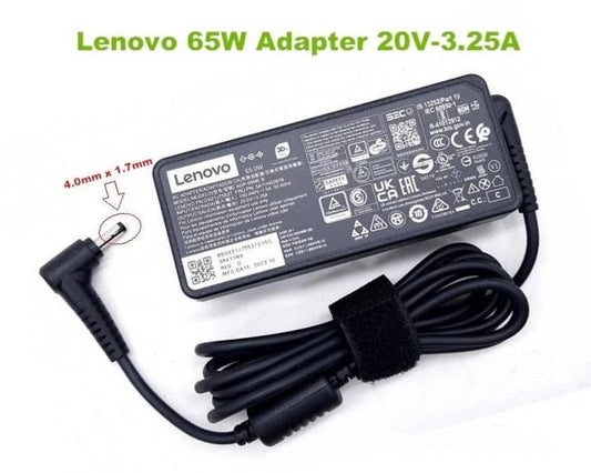 Lenovo Laptop 65W New Original AC Charger 20V 3.25A small pin 4.0mm x 1.7mm