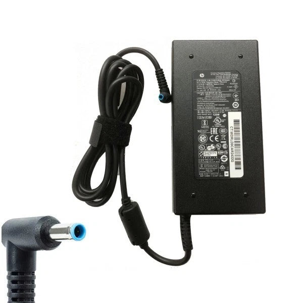 ORIGINAL HP Laptop Charger 19.5V - 6.15A, 120W BLUE TIP with Power Lead