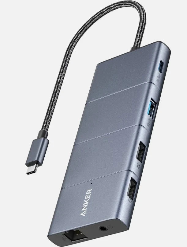 Anker USB C Hub, 11-In-1 Docking Station Dual Monitor, 10 Gbps USB-C and USB-A D
