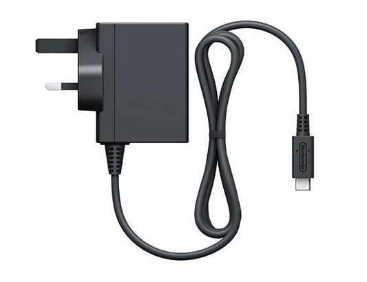 genuine Nintendo Switch Charger, Nintendo Switch UK AC Adapter - Grey