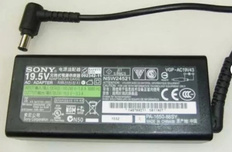 19.5V 3.3A 65W Sony Charger, Compatible with PCGA-AC19V1 VGP-AC19V44