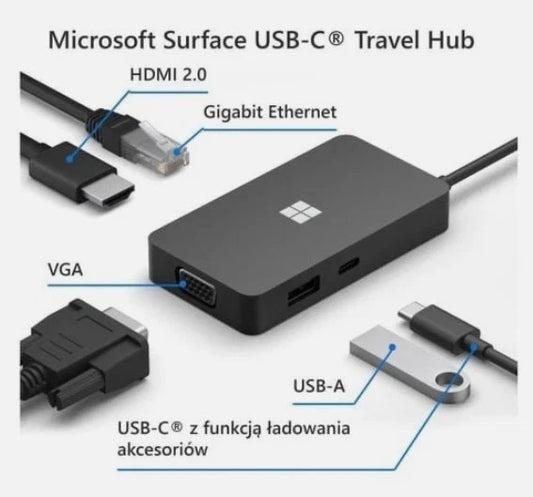 Microsoft Surface USB-C Travel Hub, Model 1941 Dock Universal