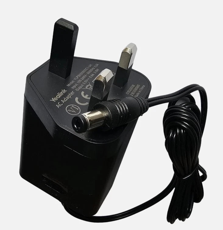 Yealink 5.0V 0.6A 3.0W Power Adapter for Phones/Bases (T3x,T4x,T5x,W5x,W6x,W7x)
