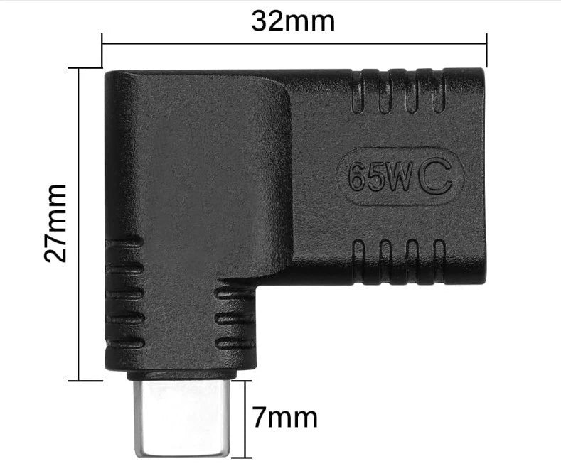 65W For Lenovo Square Charger To USB C Type C Power Adapter Converter