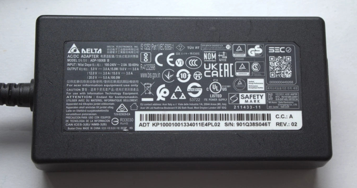 Genuine Delta 100W AC Adapter USB C Type C 20V-5A 0131