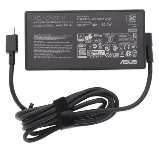ASUS 20V 7.5A 150W A24-150P1A Rectangle Conn AC Adapter Genuine Charger + Cable