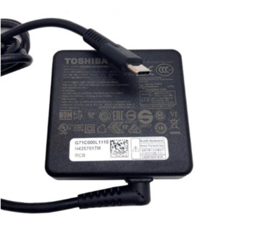 GENUINE Type C TOSHIBA / DYNABOOK 20V *2.25A 45W AC CHARGER & UK PLUG