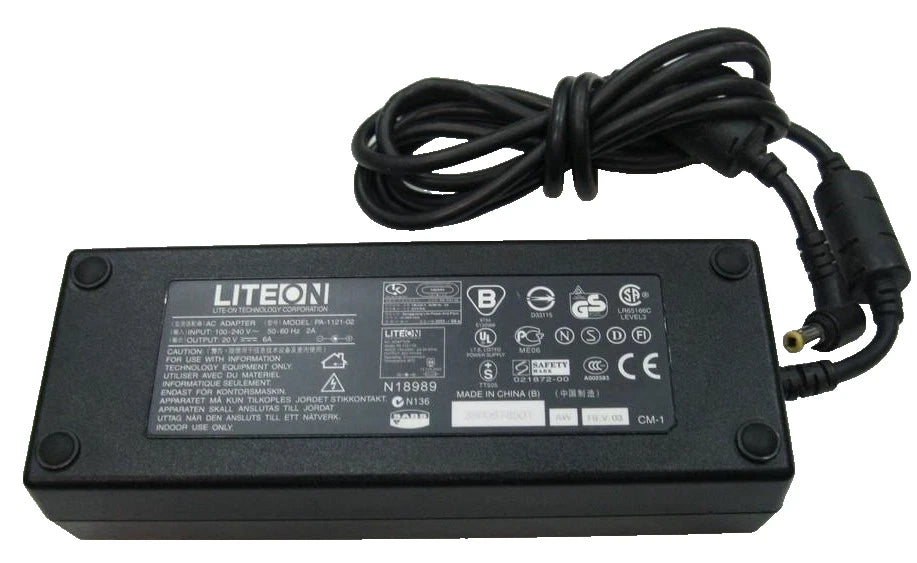LiteOn 120W PA-1121-02 20V * 6A AC Adapter Charger With Small Pin