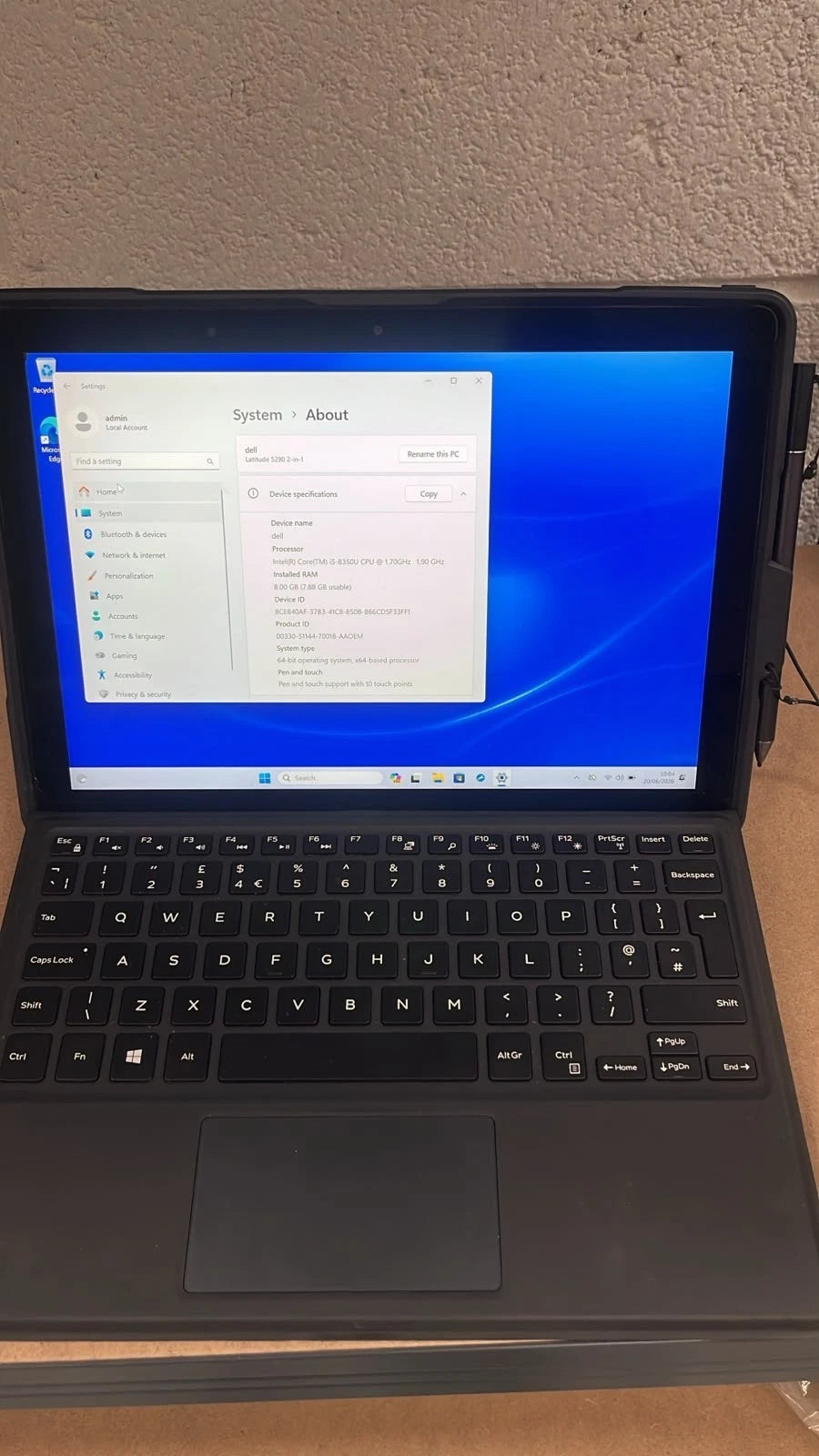 Dell Latitude 5290 2 in 1 Laptop Tablet i5-8250u 8GB RAM 256GB SSD Win 11