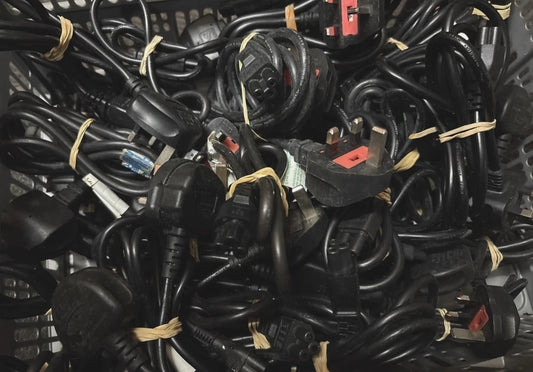 Uk Plug C5 Clover Leaf Power Cable Cloverleaf Mains Lead X 10 JOBLOT