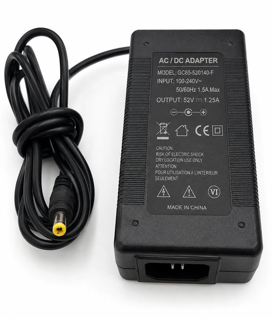GC65-520140-F 52V 1.25A Power Supply For E-Bikes / Scooters